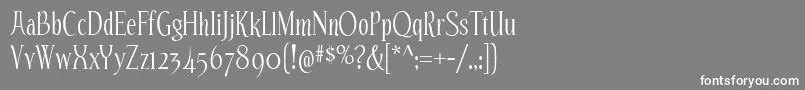 フォントEchelonRg – 灰色の背景に白い文字