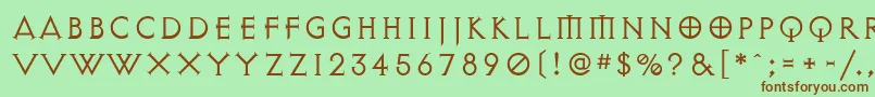 ExocetLight Font – Brown Fonts on Green Background