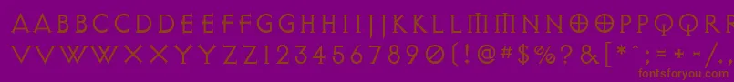 ExocetLight Font – Brown Fonts on Purple Background