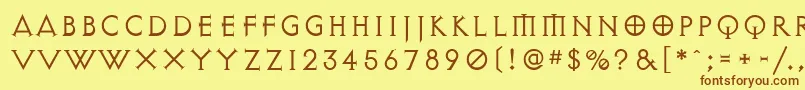 ExocetLight Font – Brown Fonts on Yellow Background