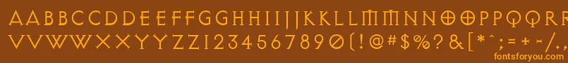 ExocetLight Font – Orange Fonts on Brown Background
