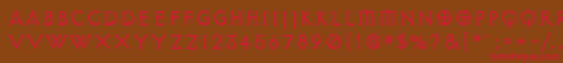 ExocetLight Font – Red Fonts on Brown Background