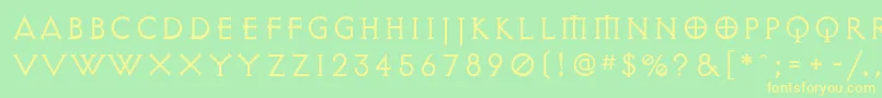 ExocetLight Font – Yellow Fonts on Green Background