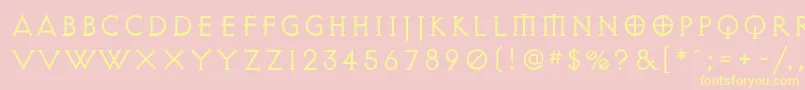 ExocetLight Font – Yellow Fonts on Pink Background