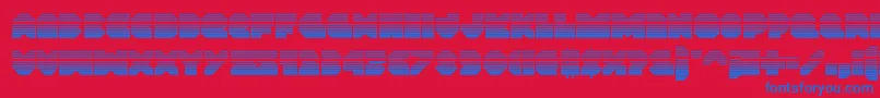 Vxrocketgrad Font – Blue Fonts on Red Background