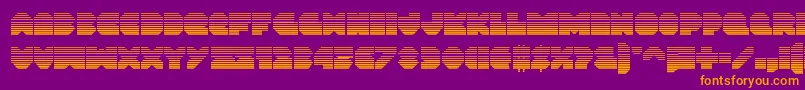 Vxrocketgrad Font – Orange Fonts on Purple Background