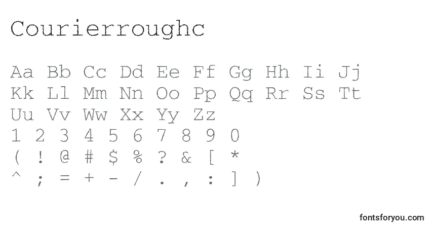 Schriftart Courierroughc – Alphabet, Zahlen, spezielle Symbole