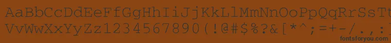 Courierroughc Font – Black Fonts on Brown Background