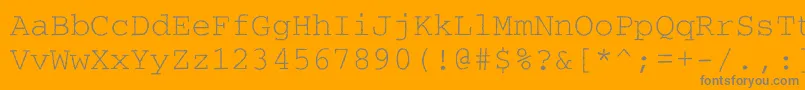 Courierroughc Font – Gray Fonts on Orange Background