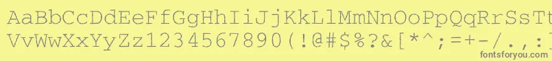 Courierroughc Font – Gray Fonts on Yellow Background