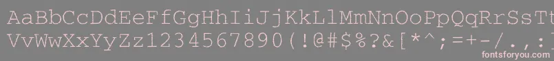 Courierroughc Font – Pink Fonts on Gray Background