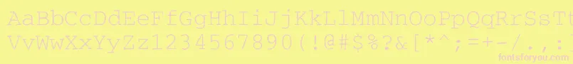 Courierroughc Font – Pink Fonts on Yellow Background