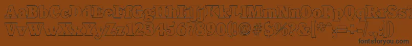 CalgaryoutlineHeavyRegular Font – Black Fonts on Brown Background