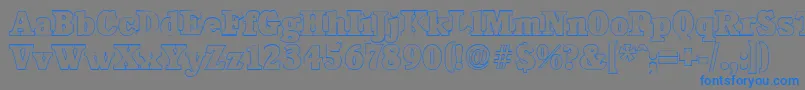 CalgaryoutlineHeavyRegular Font – Blue Fonts on Gray Background
