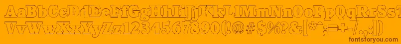 CalgaryoutlineHeavyRegular Font – Brown Fonts on Orange Background