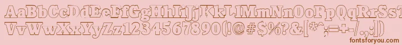 CalgaryoutlineHeavyRegular Font – Brown Fonts on Pink Background
