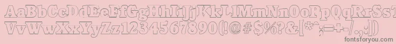 CalgaryoutlineHeavyRegular Font – Gray Fonts on Pink Background