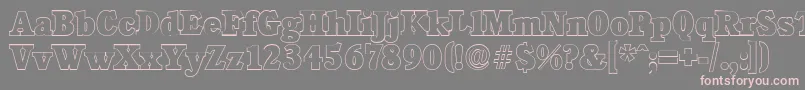 CalgaryoutlineHeavyRegular Font – Pink Fonts on Gray Background