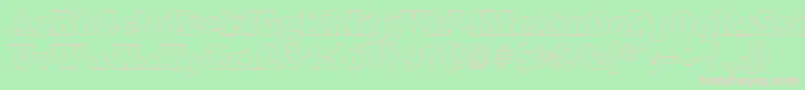 CalgaryoutlineHeavyRegular Font – Pink Fonts on Green Background