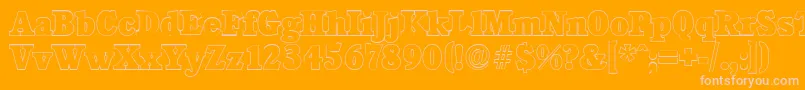 CalgaryoutlineHeavyRegular Font – Pink Fonts on Orange Background