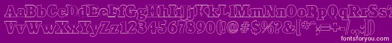 CalgaryoutlineHeavyRegular Font – Pink Fonts on Purple Background