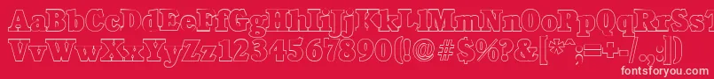 More about CalgaryoutlineHeavyRegular Font CalgaryoutlineHeavyRegular Font – Pink Fonts on Red Background