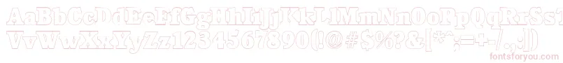 CalgaryoutlineHeavyRegular Font – Pink Fonts on White Background