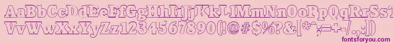 CalgaryoutlineHeavyRegular Font – Purple Fonts on Pink Background