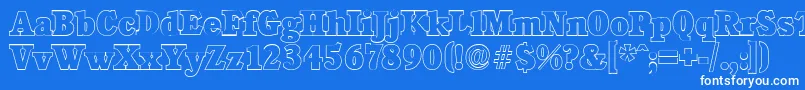 CalgaryoutlineHeavyRegular Font – White Fonts on Blue Background