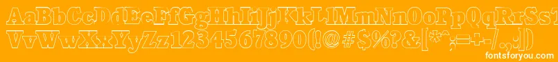 CalgaryoutlineHeavyRegular Font – White Fonts on Orange Background