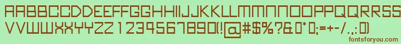 KubusBold Font – Brown Fonts on Green Background