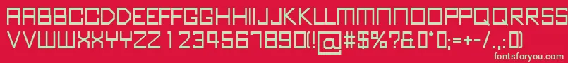 KubusBold Font – Green Fonts on Red Background