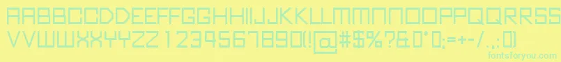 KubusBold Font – Green Fonts on Yellow Background