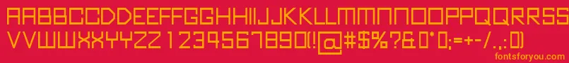 KubusBold Font – Orange Fonts on Red Background