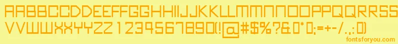 KubusBold Font – Orange Fonts on Yellow Background