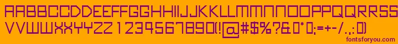 KubusBold Font – Purple Fonts on Orange Background