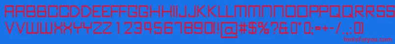 KubusBold Font – Red Fonts on Blue Background