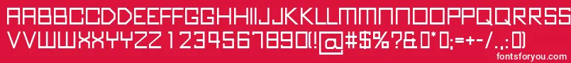 KubusBold Font – White Fonts on Red Background