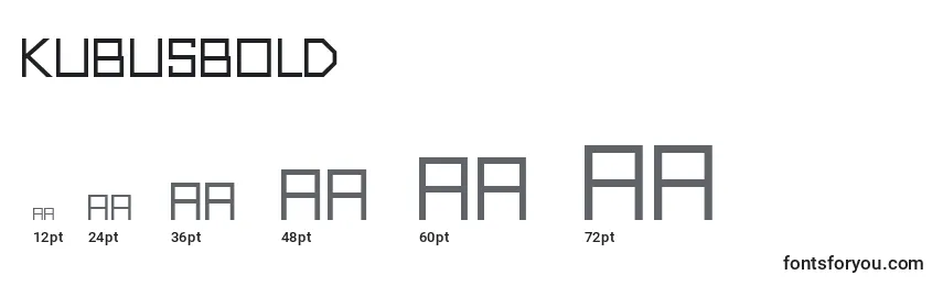 KubusBold Font Sizes
