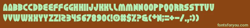 Шрифт Erhank – зелёные шрифты на коричневом фоне