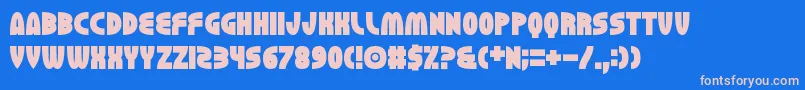 Erhank Font – Pink Fonts on Blue Background