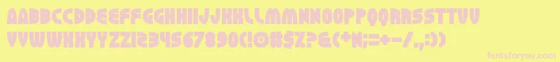 Erhank-fontti – vaaleanpunaiset fontit keltaisella taustalla