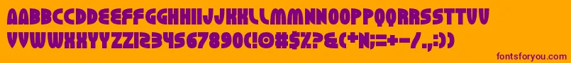 Erhank Font – Purple Fonts on Orange Background