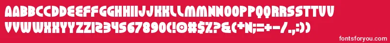 Erhank Font – White Fonts on Red Background