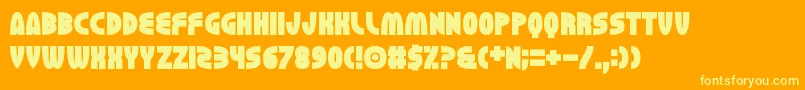 Erhank Font – Yellow Fonts on Orange Background