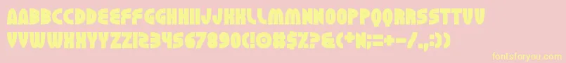 Erhank-Schriftart – Gelbe Schriften auf rosa Hintergrund