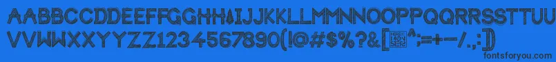 HbmForistaSketchyPersonalUseOnly Font – Black Fonts on Blue Background