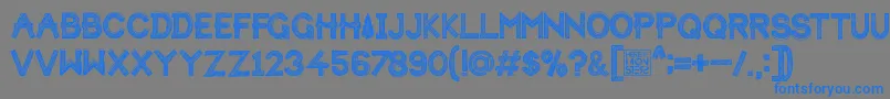 HbmForistaSketchyPersonalUseOnly Font – Blue Fonts on Gray Background