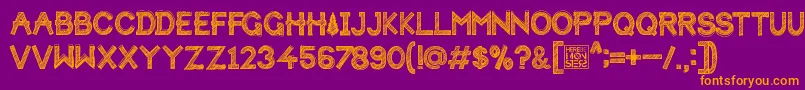 HbmForistaSketchyPersonalUseOnly Font – Orange Fonts on Purple Background