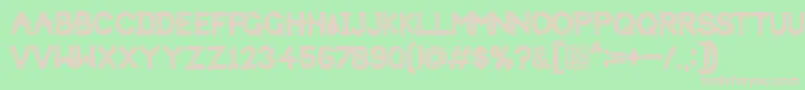 Fonte HbmForistaSketchyPersonalUseOnly – fontes rosa em um fundo verde